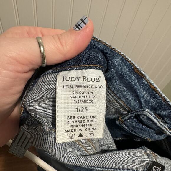 Judy Blue Barrel Jeans High Waisted Size 25 - Picture 7 of 7